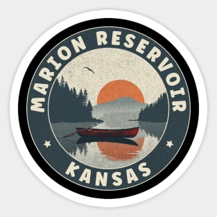 Marion Reservoir Kansas Sunset Sticker